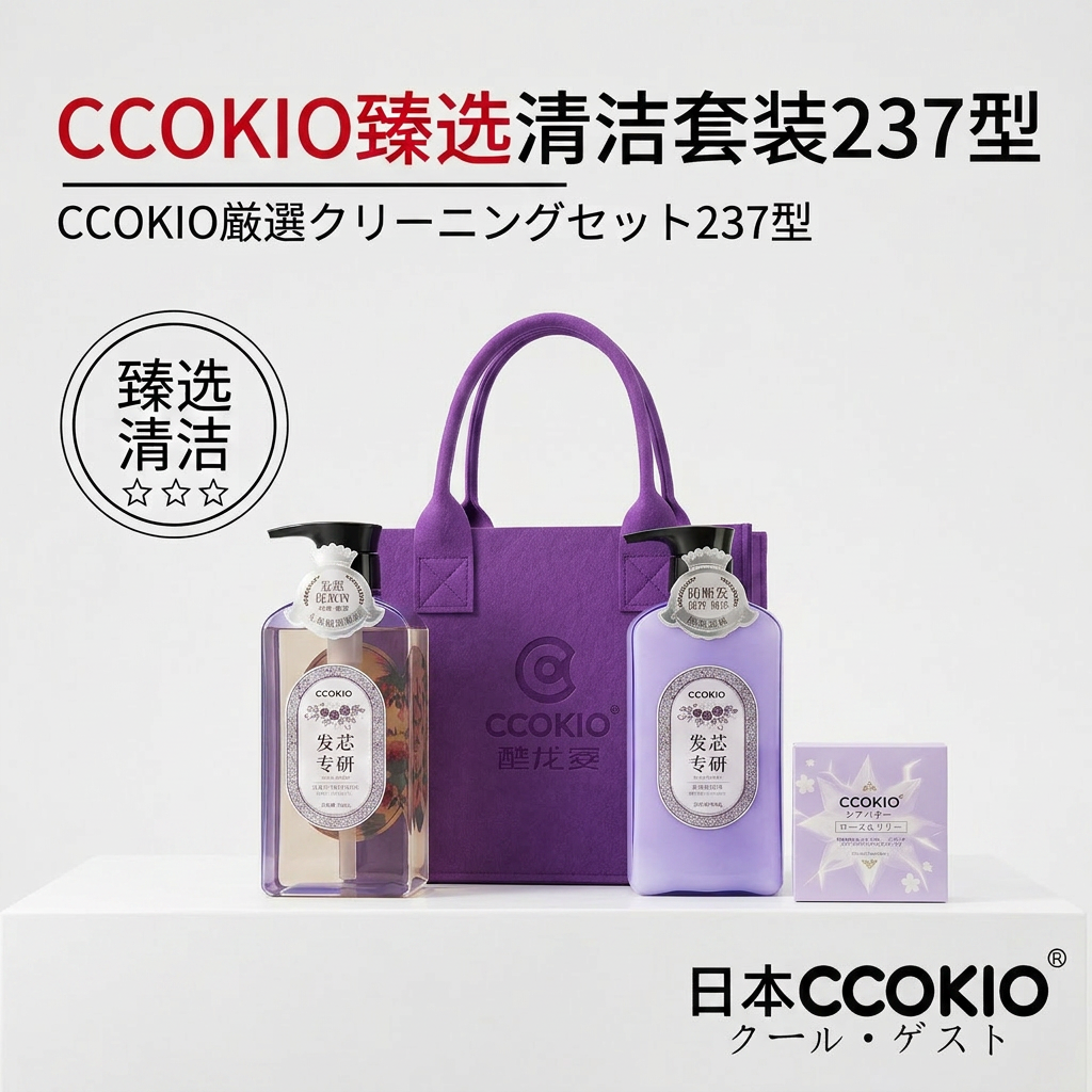 日本CCOKIO多功能个护清洁套装洗发水护发素身体皂臻选237型礼盒