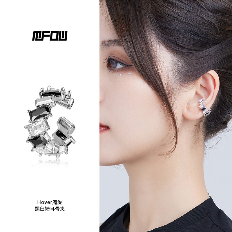 张碧晨耳环mfow铜镀白金