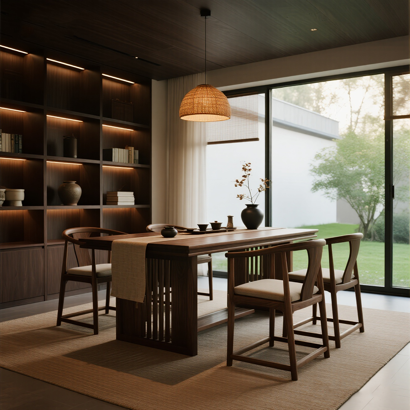 宋式美学黑胡桃木白蜡木茶桌椅设计师同款泡茶台办公高端定制长桌,住宅家具,家用茶台/茶桌,淘宝优惠券,粉丝福利购,淘宝优惠卷