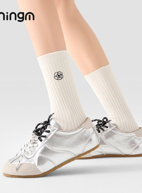 柠萌少女Velours Ombre 袜子女纯棉韩系中筒袜美拉德miu系堆堆袜