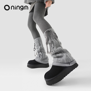 miu系y2k袜子女中筒袜甜酷 袜套堆堆袜秋季 柠萌少女Punk Plaid