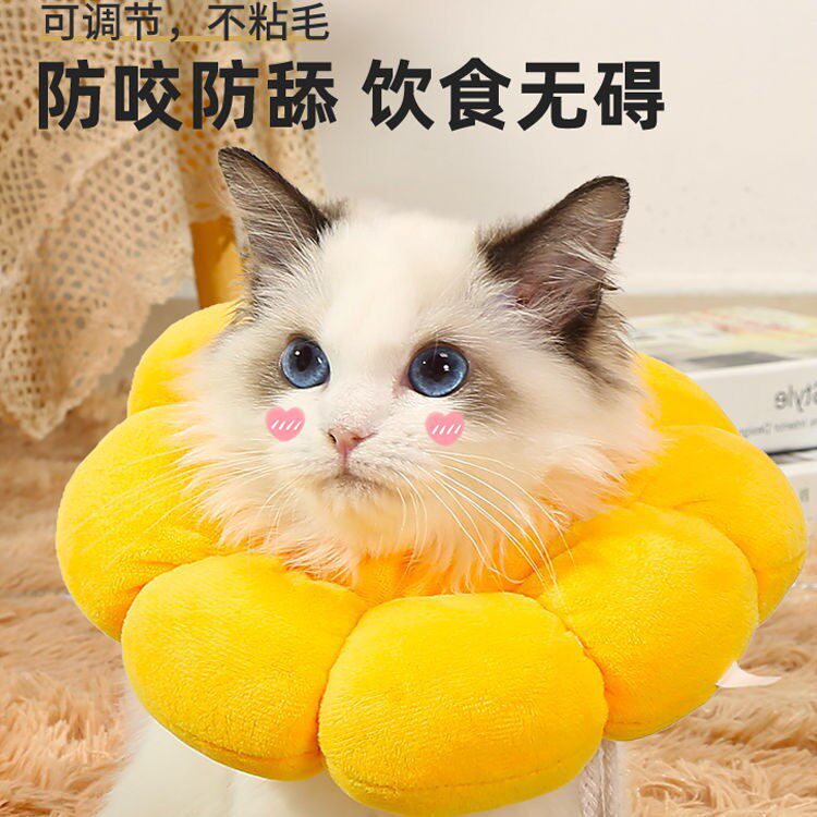 防抓咬颈圈软项圈头套猫咪伊丽莎白圈宠物狗小狗脖套头罩脖圈保护