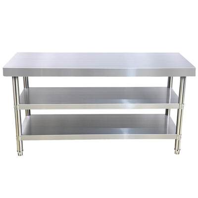 工作台不锈钢拉门厨房专用打荷台切菜桌子和面案板商用台面储物柜