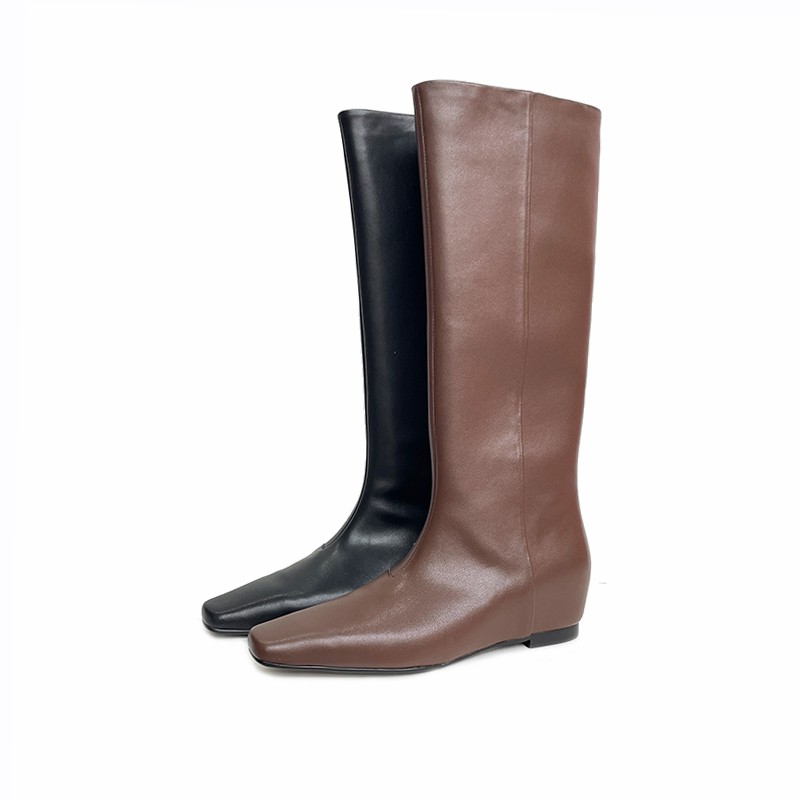 【爱马经典】跟高5公分 时装尖头舒适新款高筒靴女DQ5010