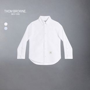 BROWNE THOM 儿童四条纹耐久性牛津布尖领衬衫 趣味定制