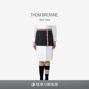 BROWNE女士2025早秋学院风平纹织迷你百褶半裙 12期免息 THOM