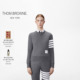 6期免息 THOM BROWNE 女士经典 四条纹纯棉圆领套头卫衣