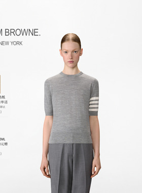 [6期免息]THOM BROWNE 女士秋冬羊毛四条纹套头衫