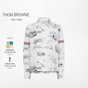 拼色风景印花衬衫 男士 BROWNE THOM