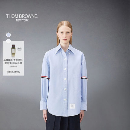 [6期免息]THOM BROWNE 女士耐久性牛津布棉长袖衬衫