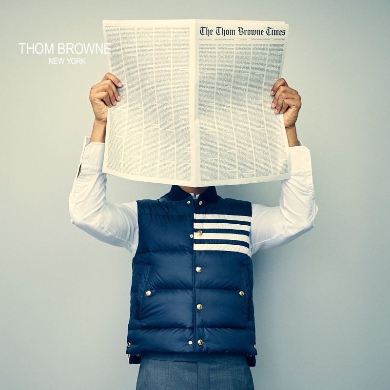 ThomBrowne羽绒背心汤姆布朗Tb