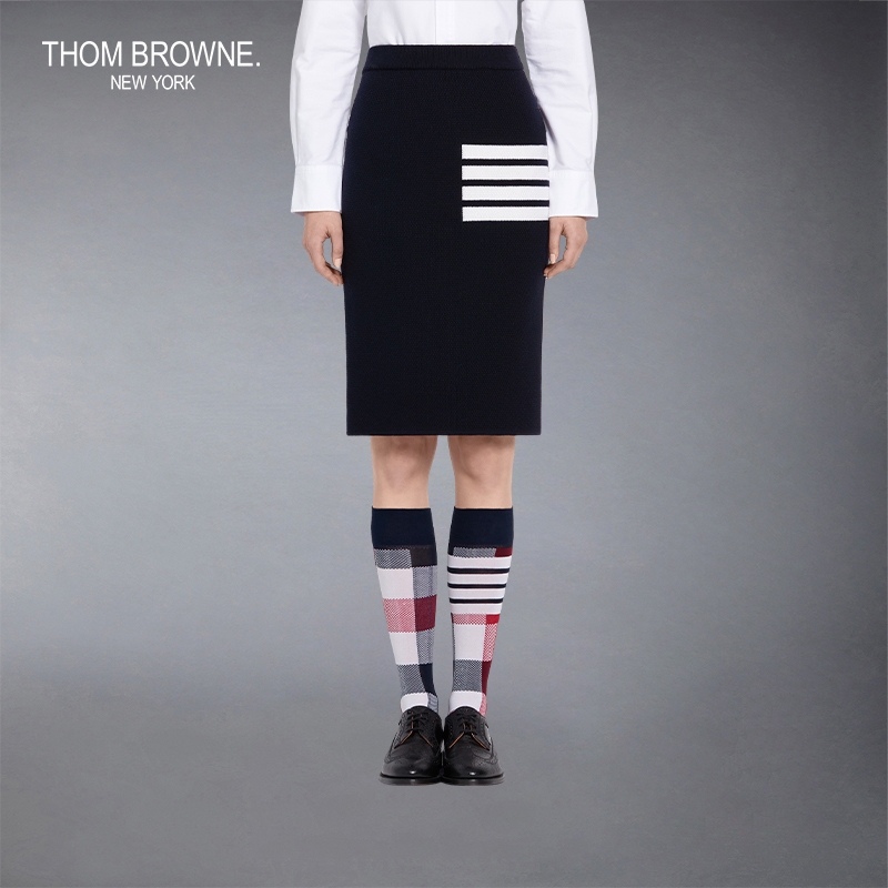 ThomBrowne女士四条纹裙子