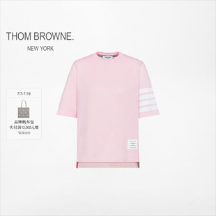 [3期免息]THOM BROWNE 男女同款四条纹棉质短袖T恤