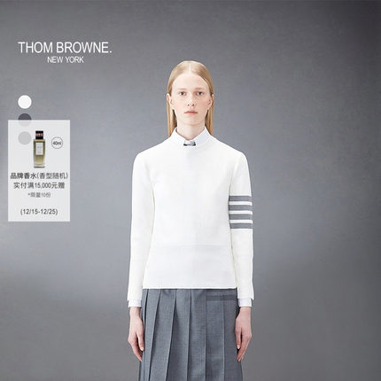 [6期免息]THOM BROWNE 女士经典四条纹针织衫毛衣套头衫