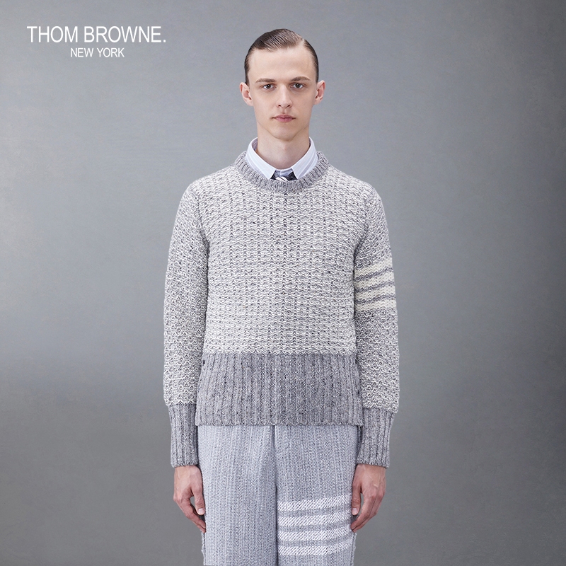 男士羊毛ThomBrowne套头衫圆领