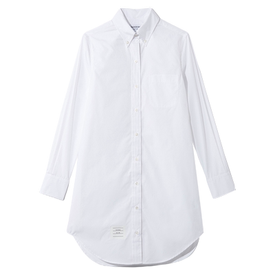 女士府绸尖领衬衫裙连衣裙