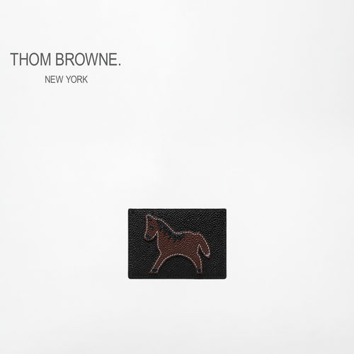 [冬季新品]THOM BROWNE新年系列卵石纹马匹单面卡夹