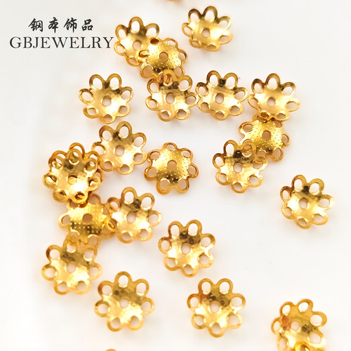 钛钢不掉色24K精致猫眼石花托