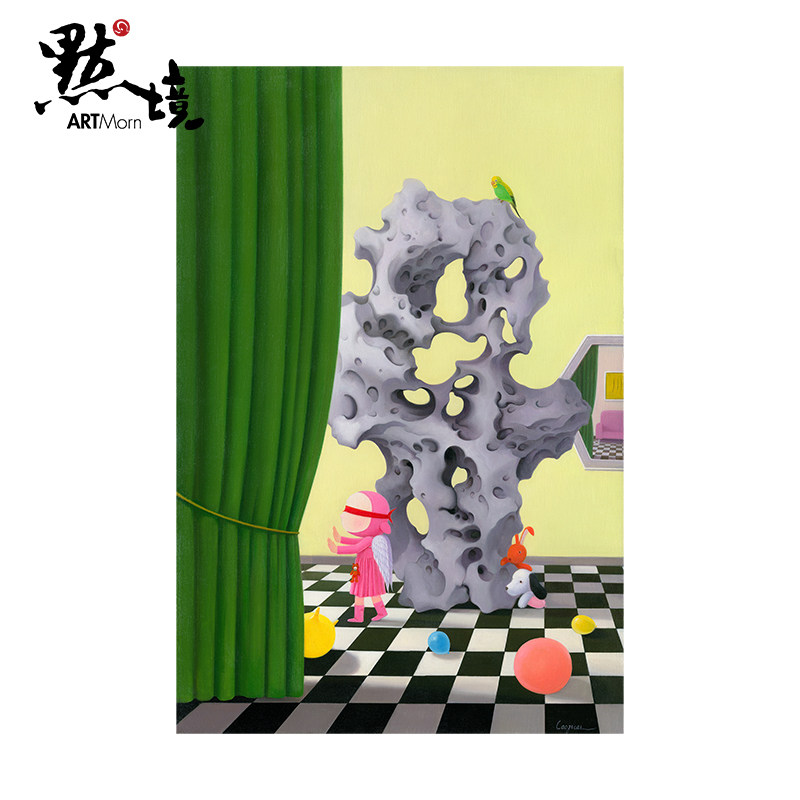 默境 曹继才限量版画66版捉迷藏~7艺术家亲笔签名潮流版画装饰画