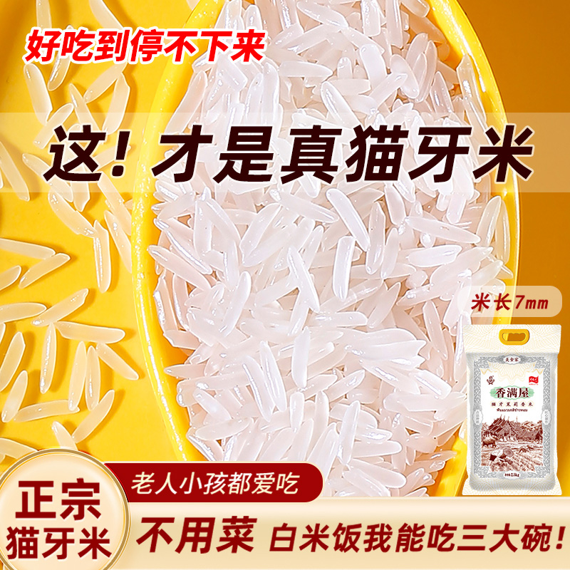 猫牙米正宗泰国香米大米2025年新米长粒香大米丝苗米煲仔饭油粘米