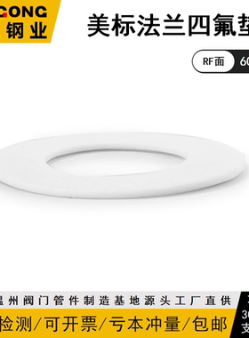 美标法兰四氟垫片RF面-600LB新料ASME B16.21标准浙工钢业137