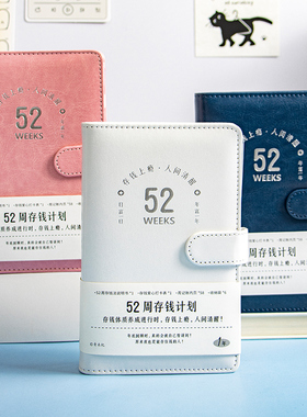 青禾纪原创52周存钱计划本大容量2025新款网红理财防水收纳册收纳包收藏册存钱夹存放袋儿童纸币存钱袋