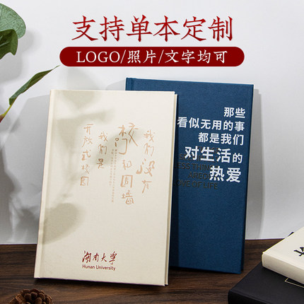 青禾纪企业定制a5笔记本子封面可印logo简约日记本公司专定工作会议记录本商务办公记事本笔记本子手账本定制
