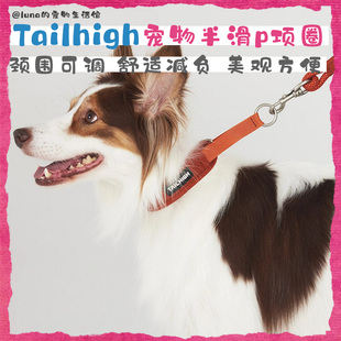 Tailhigh狗项圈中大小型犬p链项圈防爆冲不伤肤舒适柔软耐用抗拉