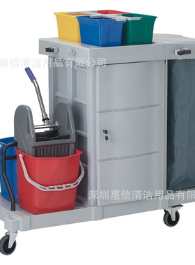 白云清洁AF08181A清洁服务车酒店医院学校车站多用途带榨车手推车