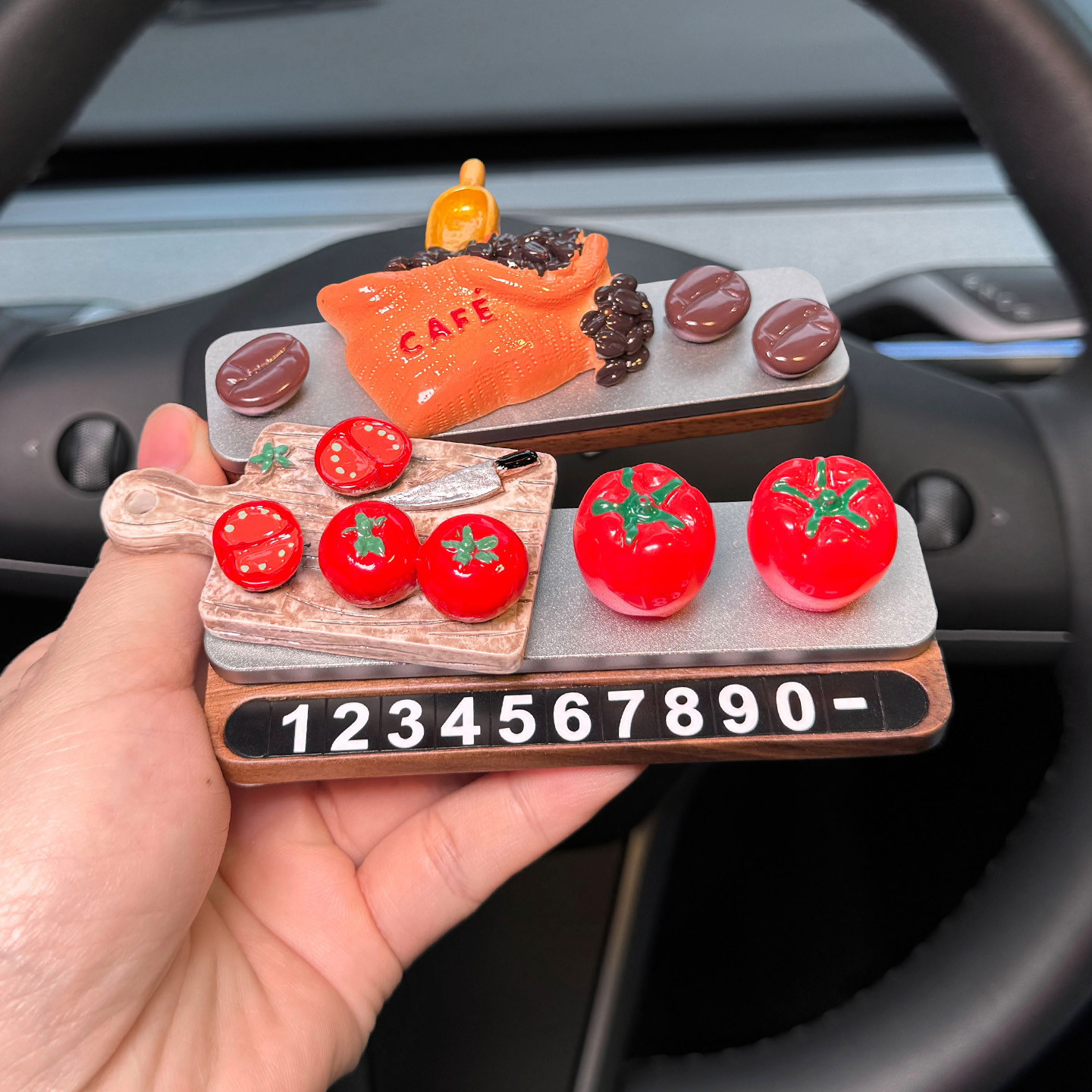 汽车临时停车电话号码牌