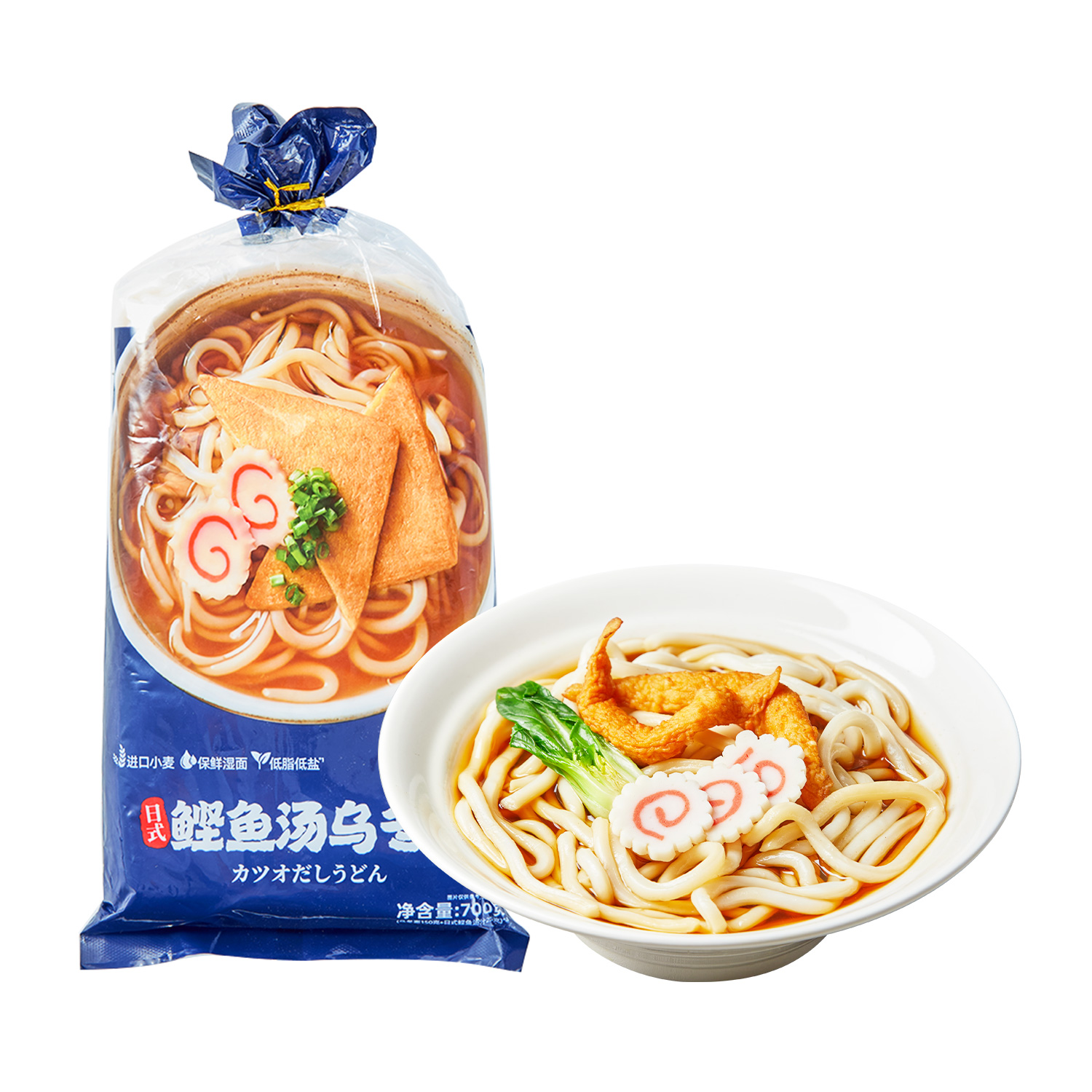 沃集鲜湾仔岛日式鲣鱼汤乌冬面700g内含独立四小份速食沃尔玛代购