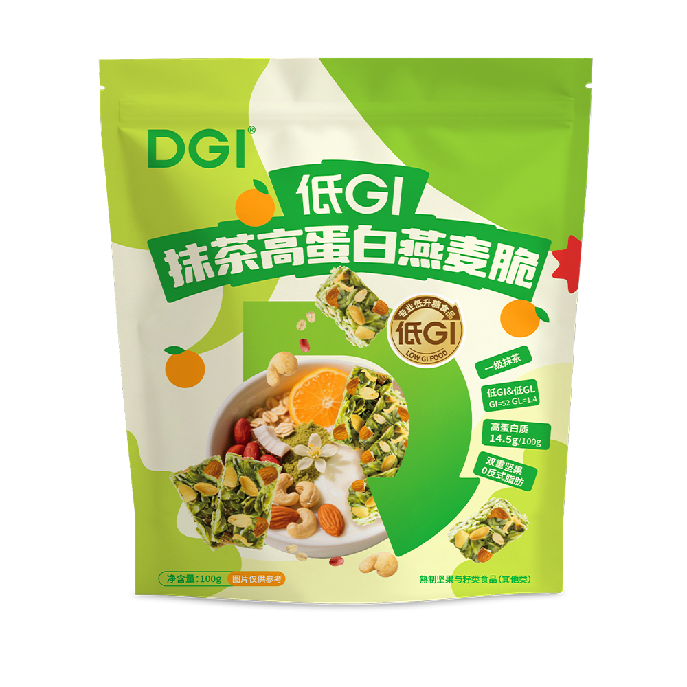 沃集鲜低GI抹茶高蛋白燕麦脆一口一个休闲零食小嘴点心沃尔玛代购