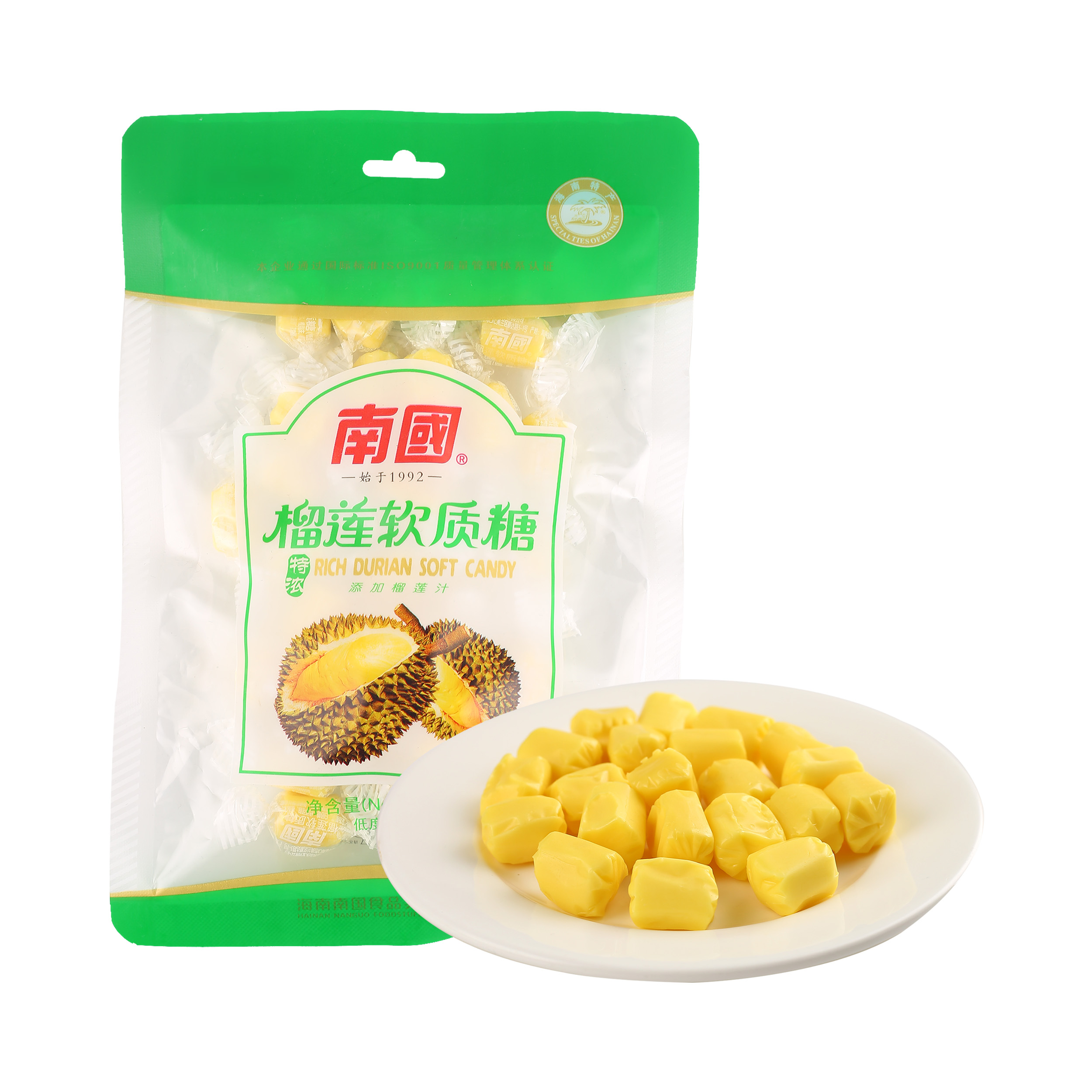 沃集鲜南国特浓榴莲软质糖(低度充气糖果)150g休闲零食沃尔玛代购