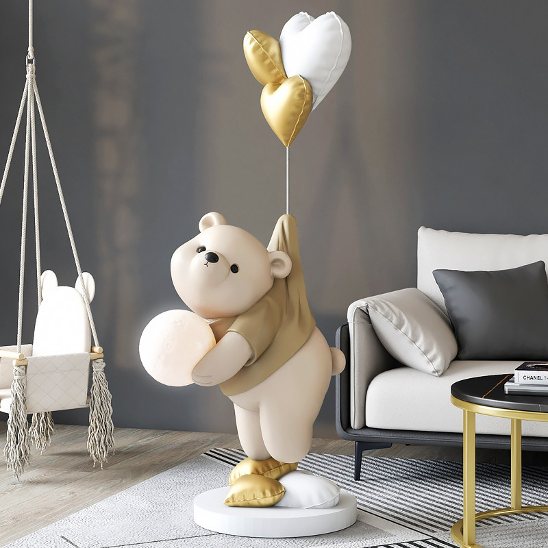 元气熊客厅装饰大型落地摆件家居饰品沙发电视柜旁边乔迁新居礼品,家居饰品,装饰摆件,淘宝优惠券,粉丝福利购,淘宝优惠卷