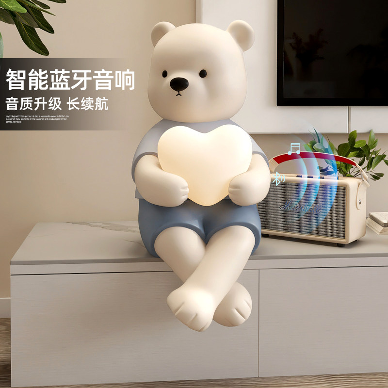 创意小熊客厅装饰摆件玄关酒柜家居饰品电视柜旁摆设乔迁新居礼品