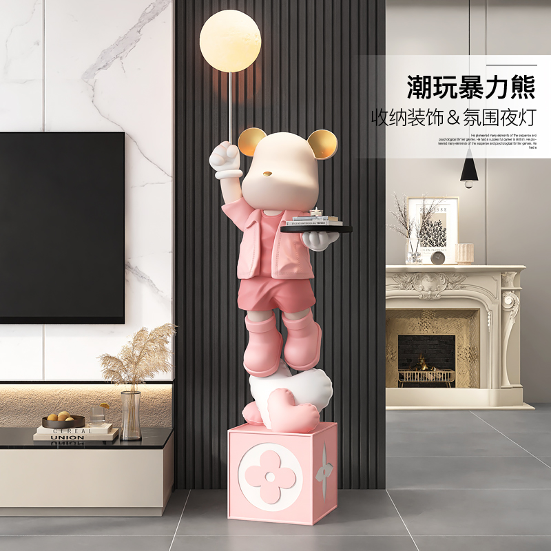厚牧潮玩暴力熊摆件乔迁礼物