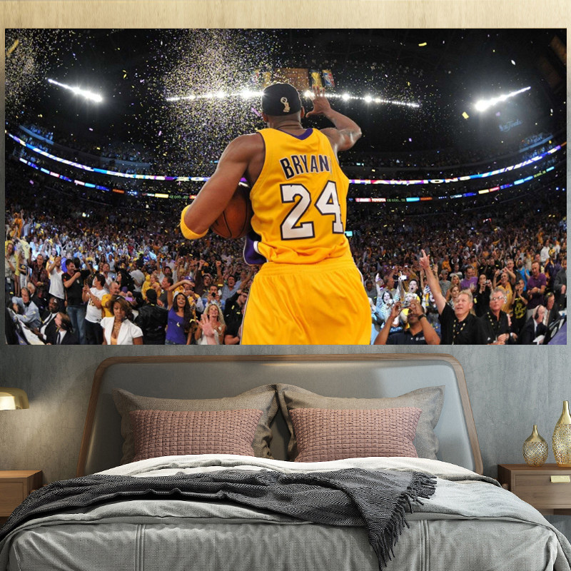 科比背景布nba湖人队超大挂布詹姆斯ins房间装饰背景墙布卧室床头