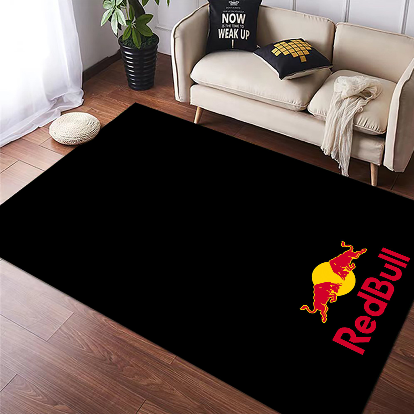 赛车模拟器座椅支架专用防滑地毯卧室F1车队电竞房客厅圈绒地垫子