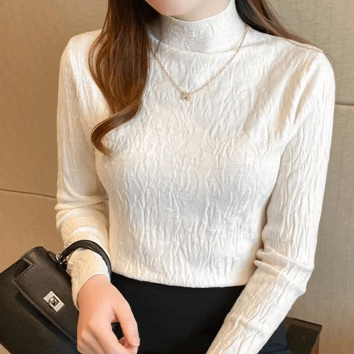 半高领内搭针织打底衫女