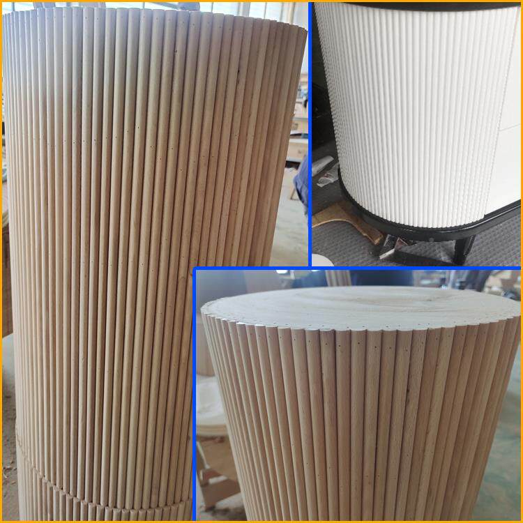 榉定 制四木柱松木半圆形实木线条圆弧分NCP之一滴水槽收口装饰封