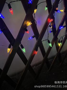 C6草莓灯CWME串防太阳能圣水诞室内外饰灯串树灯室外氛围 LD礼装