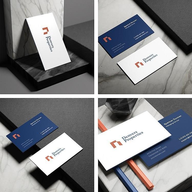 5套卡片名片psd分层展示样机