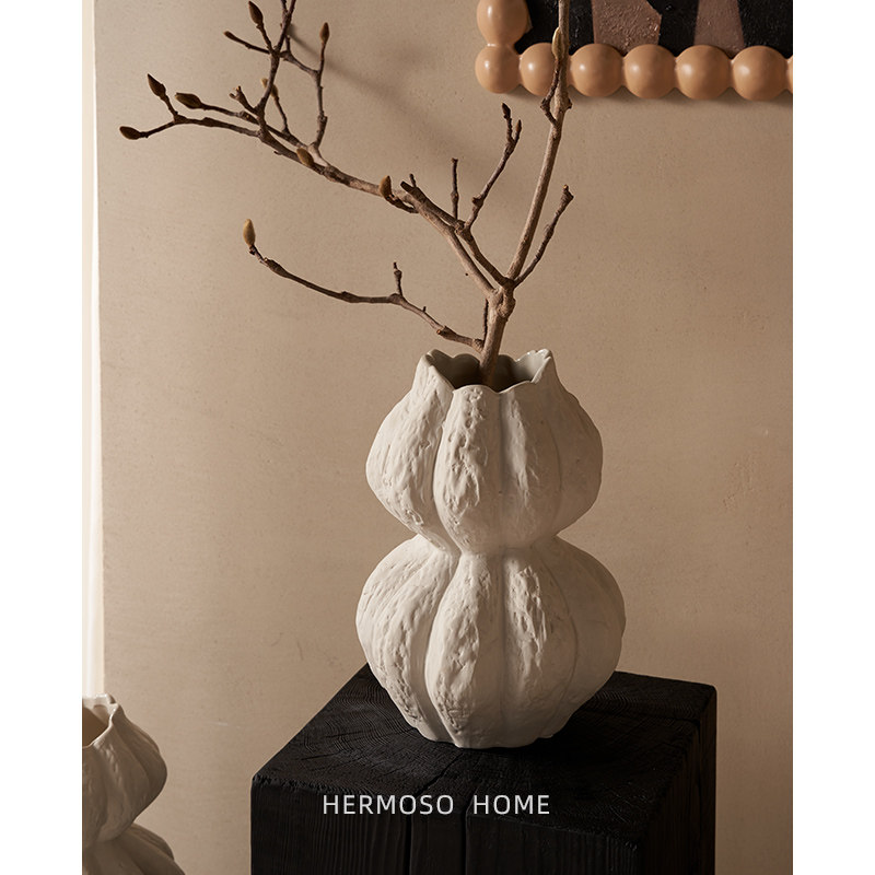 HERMOSO 法式花瓶高级感陶瓷花瓶摆件客厅桌面酒柜装饰品干花花器,家居饰品,花瓶,淘宝优惠券,粉丝福利购,淘宝优惠卷