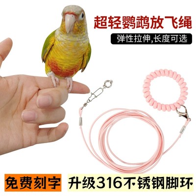 抒萱316不锈钢脚环放飞绳可刻字