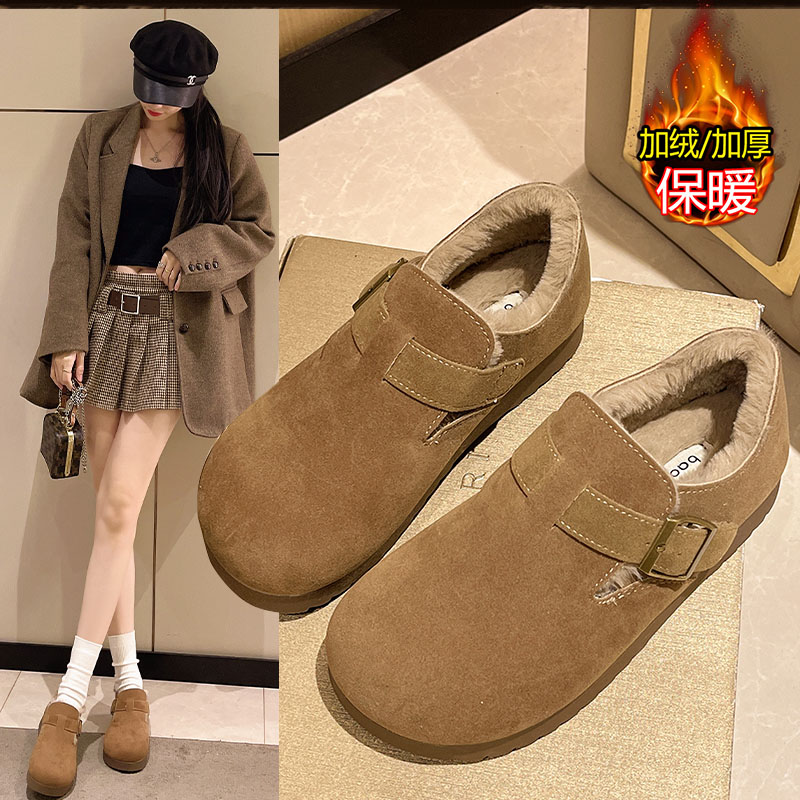 勃肯鞋女2024秋冬加绒全包