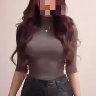 半高领简约显身材中袖打底上衣女法式御姐风套装高腰修身包臀皮裙,女装/女士精品,时尚套装,淘宝优惠券,粉丝福利购,淘宝优惠卷