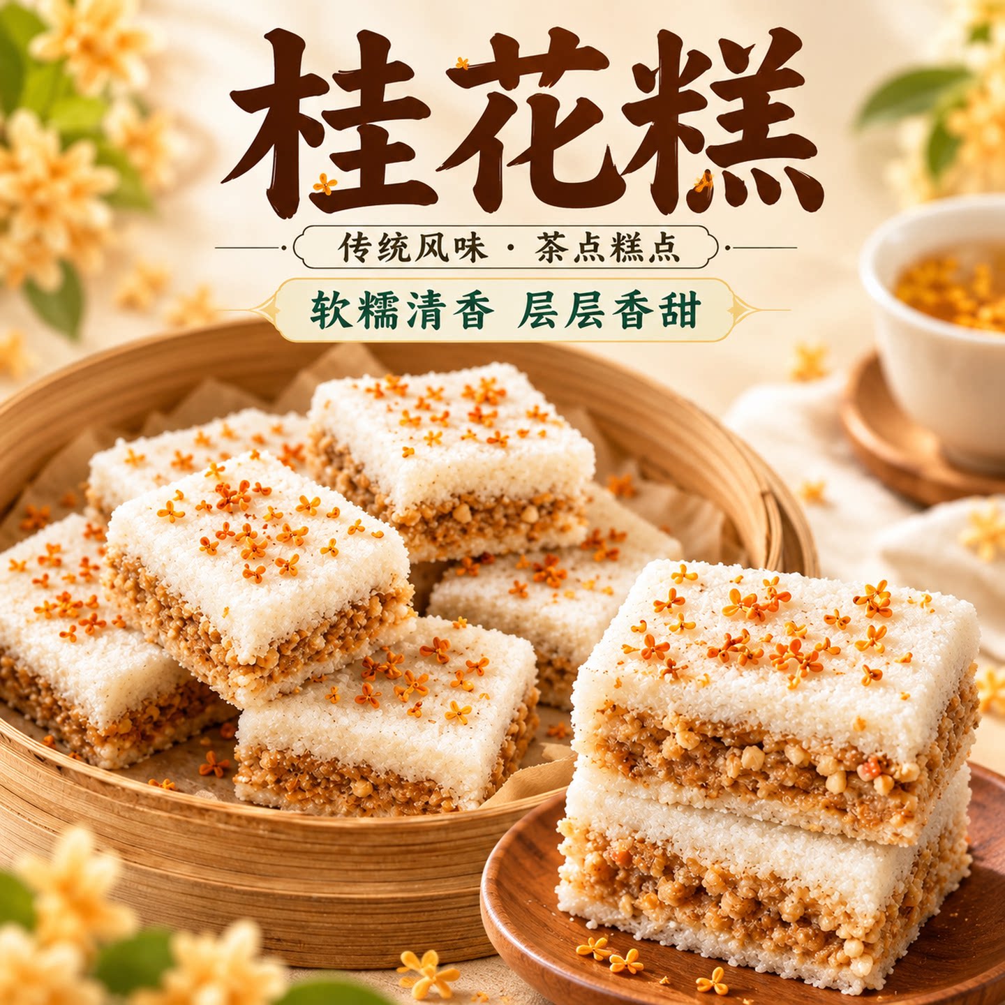 手工传统桂花糕千人糕桂林特产