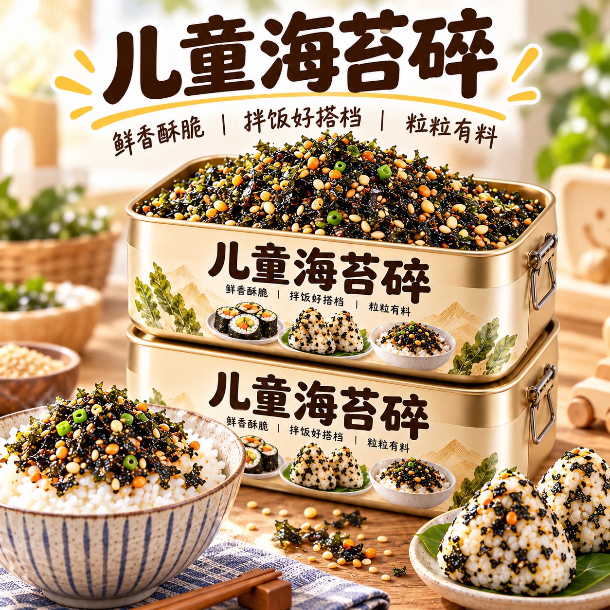 芝麻海苔碎拌饭宝宝无添加下饭