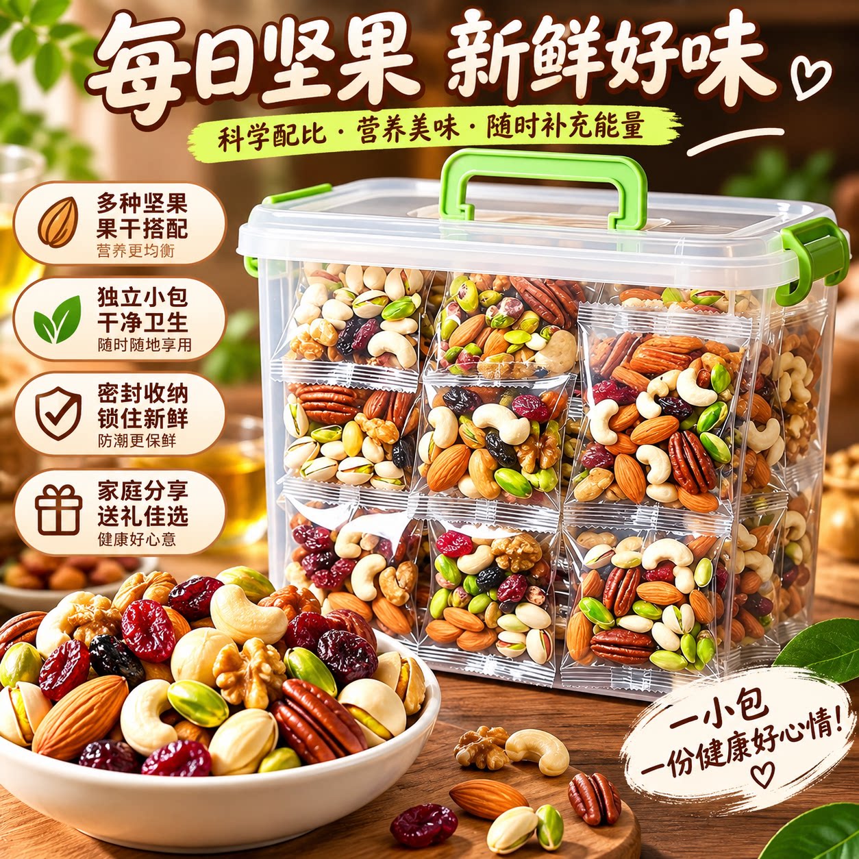 每日一包独立装混合坚果礼盒小袋