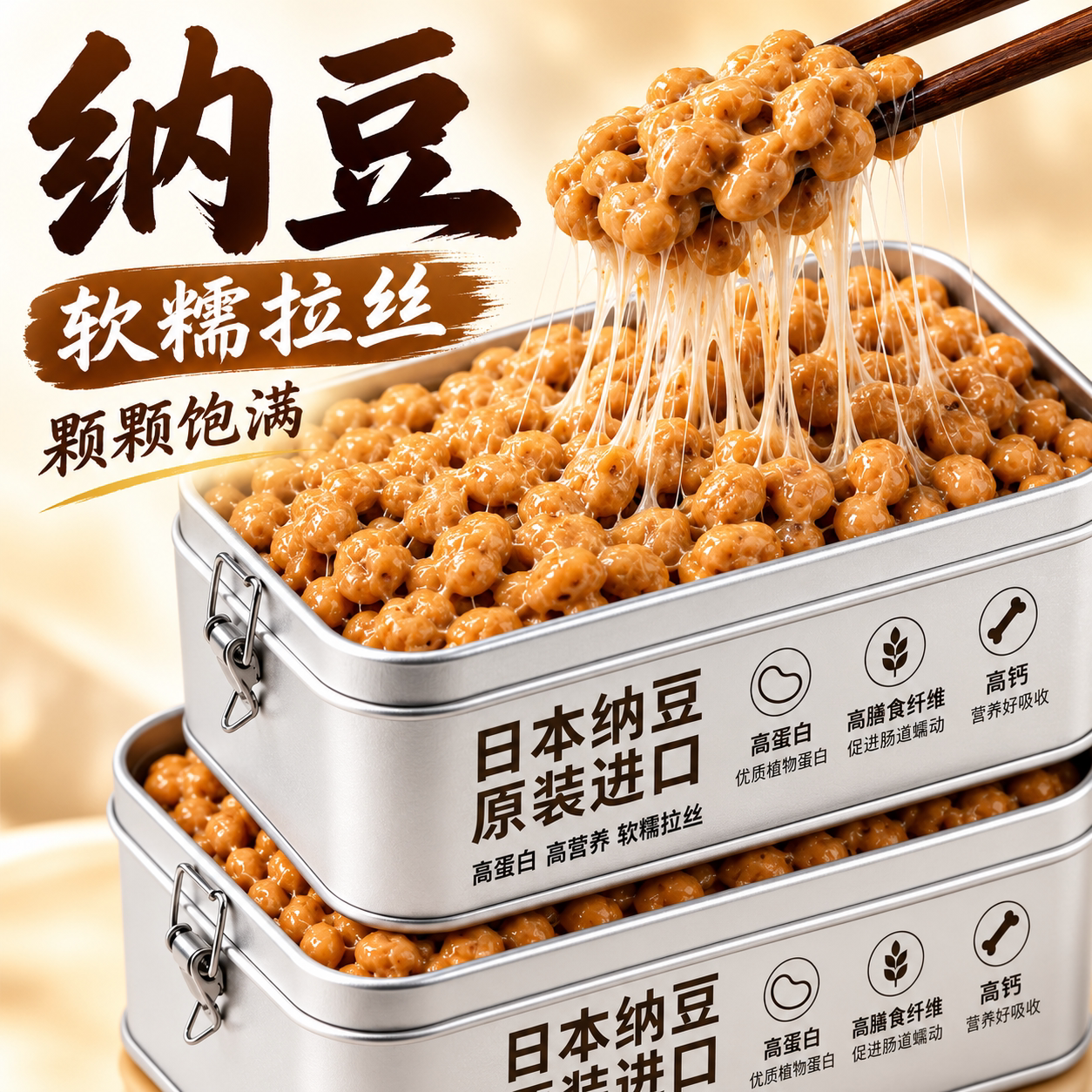 正宗日本原装进口即食纳豆北海道